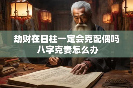 详细阅读:劫财在日柱一定会克配偶吗 八字克妻怎么办 劫财在日柱一定会克配偶吗 八字克妻怎么办