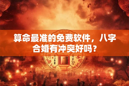算命最准的免费软件，八字合婚有冲突好吗？