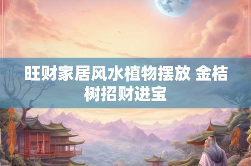 旺财家居风水植物摆放 金桔树招财进宝