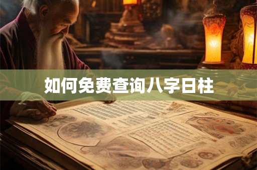 如何免费查询八字日柱