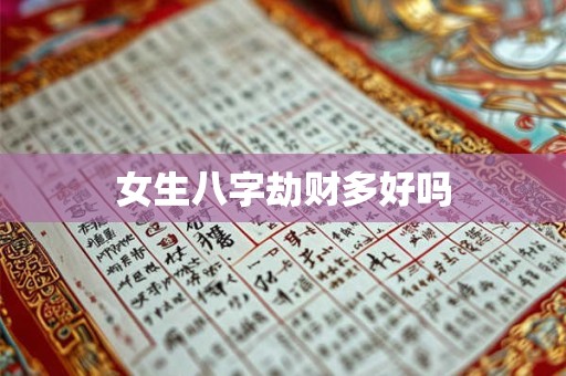 女生八字劫财多好吗