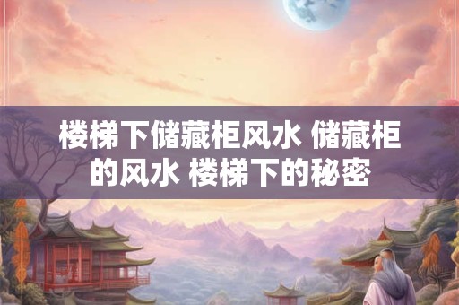 楼梯下储藏柜风水 储藏柜的风水 楼梯下的秘密