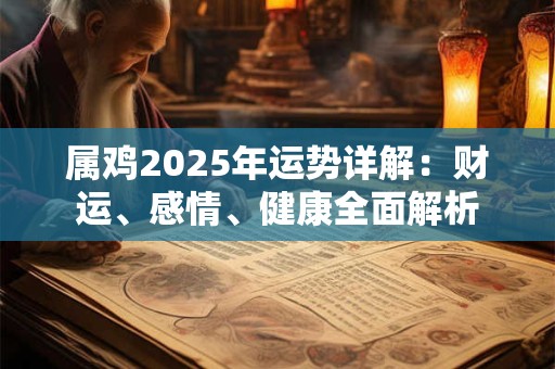 属鸡2025年运势详解：财运、感情、健康全面解析