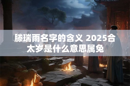 滕瑞雨名字的含义 2025合太岁是什么意思属兔