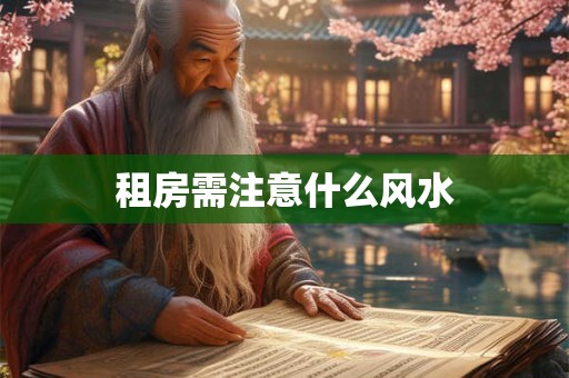租房需注意什么风水
