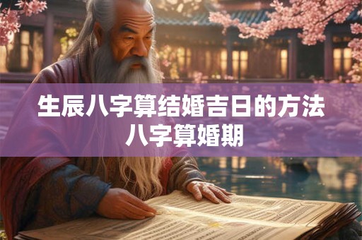 生辰八字算结婚吉日的方法 八字算婚期