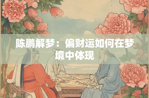 陈鹏解梦：偏财运如何在梦境中体现