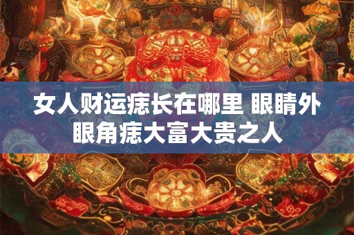 女人财运痣长在哪里 眼睛外眼角痣大富大贵之人 女人财运痣长在哪里 眼睛外眼角痣大富大贵之人