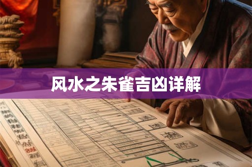 风水之朱雀吉凶详解