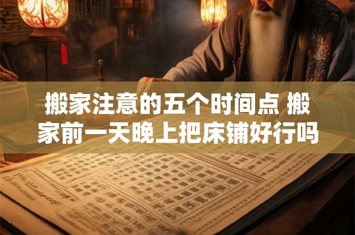 搬家注意的五个时间点 搬家前一天晚上把床铺好行吗