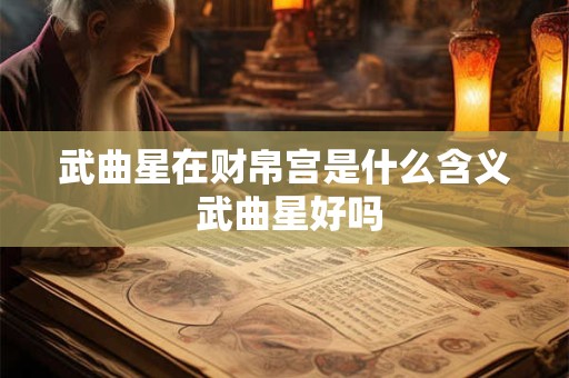 武曲星在财帛宫是什么含义 武曲星好吗