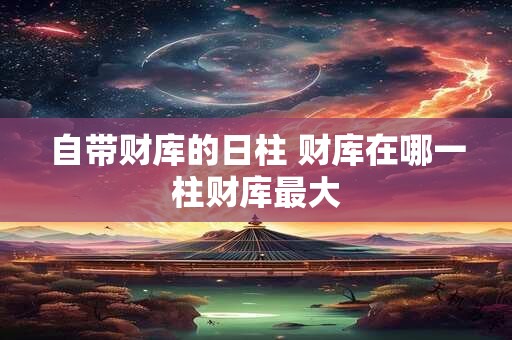 自带财库的日柱 财库在哪一柱财库最大