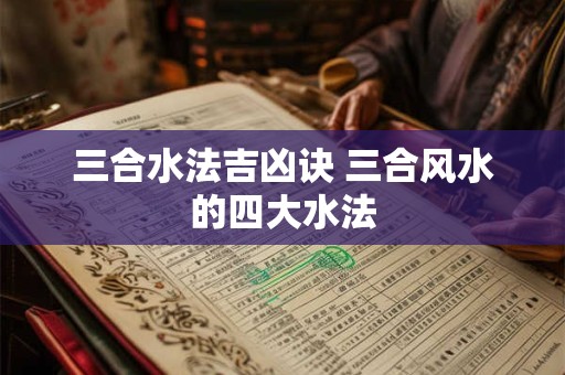 三合水法吉凶诀 三合风水的四大水法