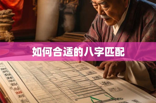 如何合适的八字匹配