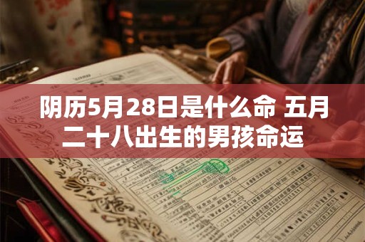 阴历5月28日是什么命 五月二十八出生的男孩命运