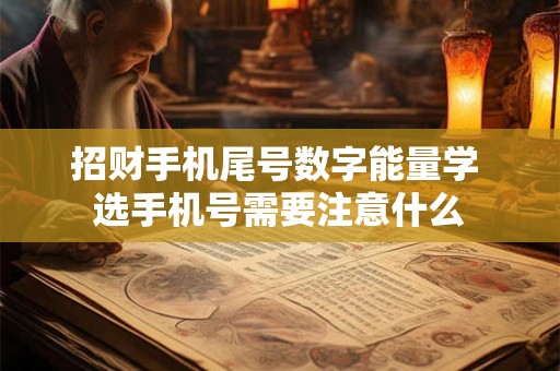 招财手机尾号数字能量学 选手机号需要注意什么