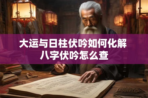 大运与日柱伏吟如何化解 八字伏吟怎么查