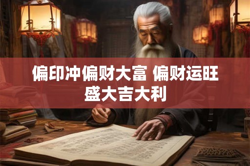 偏印冲偏财大富 偏财运旺盛大吉大利