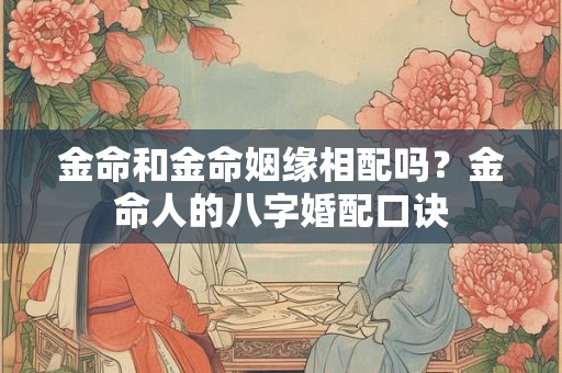 金命和金命姻缘相配吗？金命人的八字婚配口诀