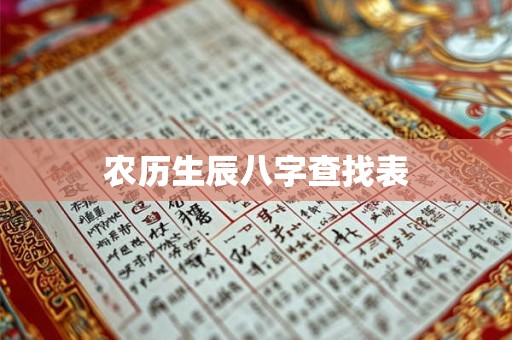 农历生辰八字查找表