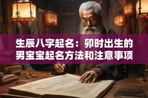 生辰八字起名：卯时出生的男宝宝起名方法和注意事项