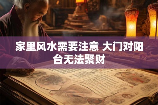 家里风水需要注意 大门对阳台无法聚财