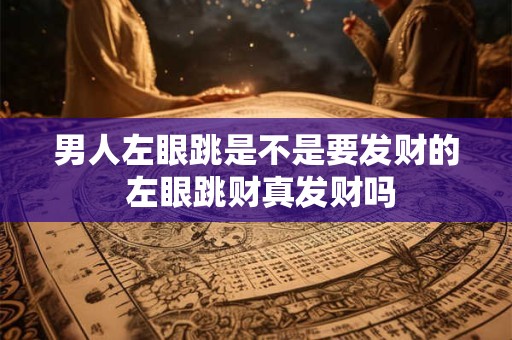 男人左眼跳是不是要发财的 左眼跳财真发财吗