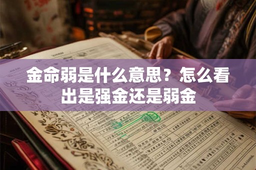 金命弱是什么意思？怎么看出是强金还是弱金