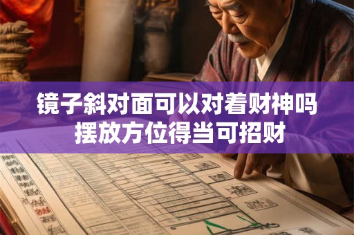 镜子斜对面可以对着财神吗 摆放方位得当可招财