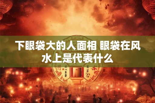 下眼袋大的人面相 眼袋在风水上是代表什么