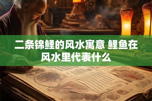 二条锦鲤的风水寓意 鲤鱼在风水里代表什么