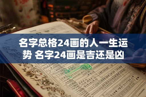 名字总格24画的人一生运势 名字24画是吉还是凶