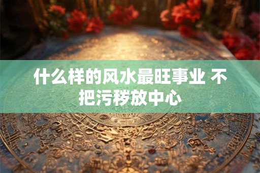 什么样的风水最旺事业 不把污秽放中心
