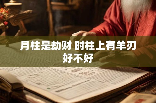 月柱是劫财 时柱上有羊刃好不好