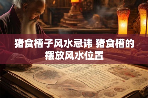 猪食槽子风水忌讳 猪食槽的摆放风水位置