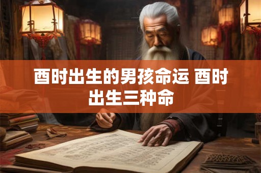酉时出生的男孩命运 酉时出生三种命