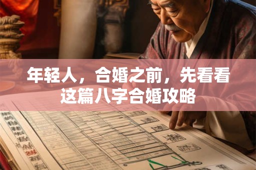 年轻人，合婚之前，先看看这篇八字合婚攻略