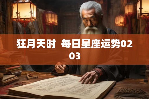 狂月天时  每日星座运势0203