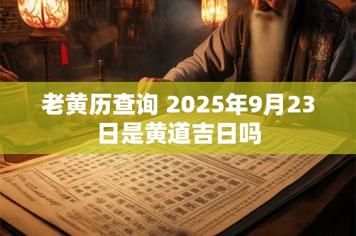 老黄历查询 2025年9月23日是黄道吉日吗