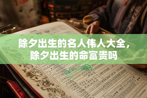 除夕出生的名人伟人大全，除夕出生的命富贵吗