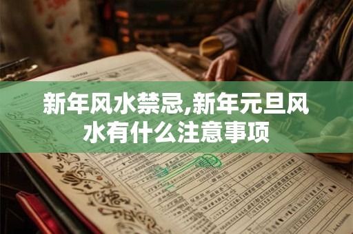 新年风水禁忌,新年元旦风水有什么注意事项