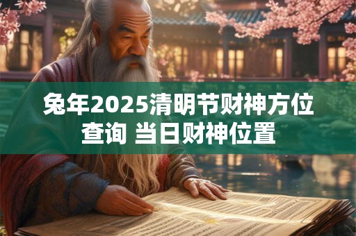兔年2025清明节财神方位查询 当日财神位置