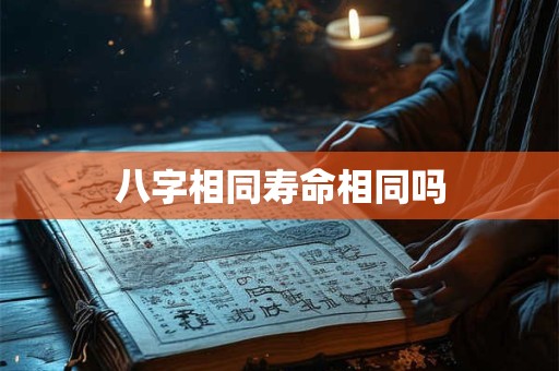 八字相同寿命相同吗
