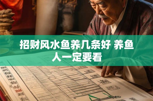 招财风水鱼养几条好 养鱼人一定要看