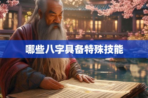哪些八字具备特殊技能