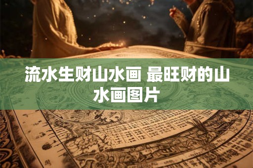 流水生财山水画 最旺财的山水画图片