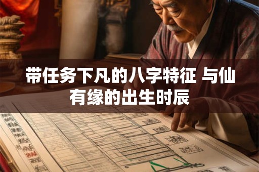带任务下凡的八字特征 与仙有缘的出生时辰