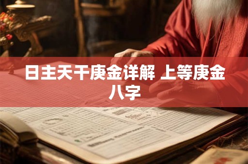 日主天干庚金详解 上等庚金八字