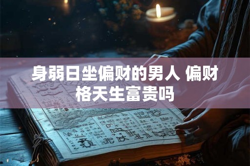 身弱日坐偏财的男人 偏财格天生富贵吗