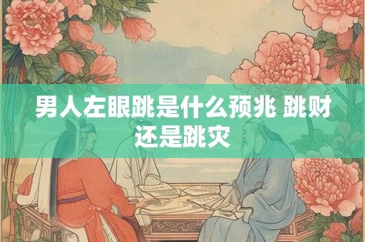 男人左眼跳是什么预兆 跳财还是跳灾
